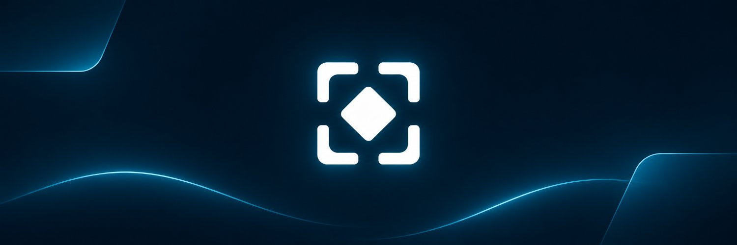 Stable logo: a glowing diamond framed by four corner brackets on a dark navy background